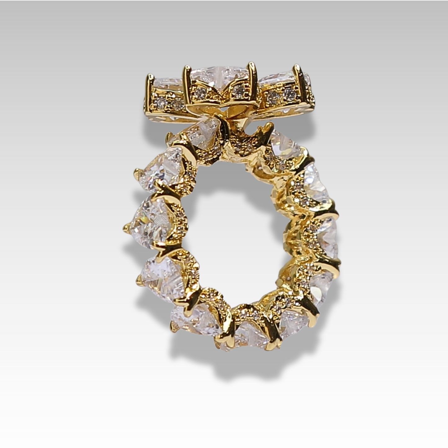 Signature Icy Clover Ring Crystal Bloom