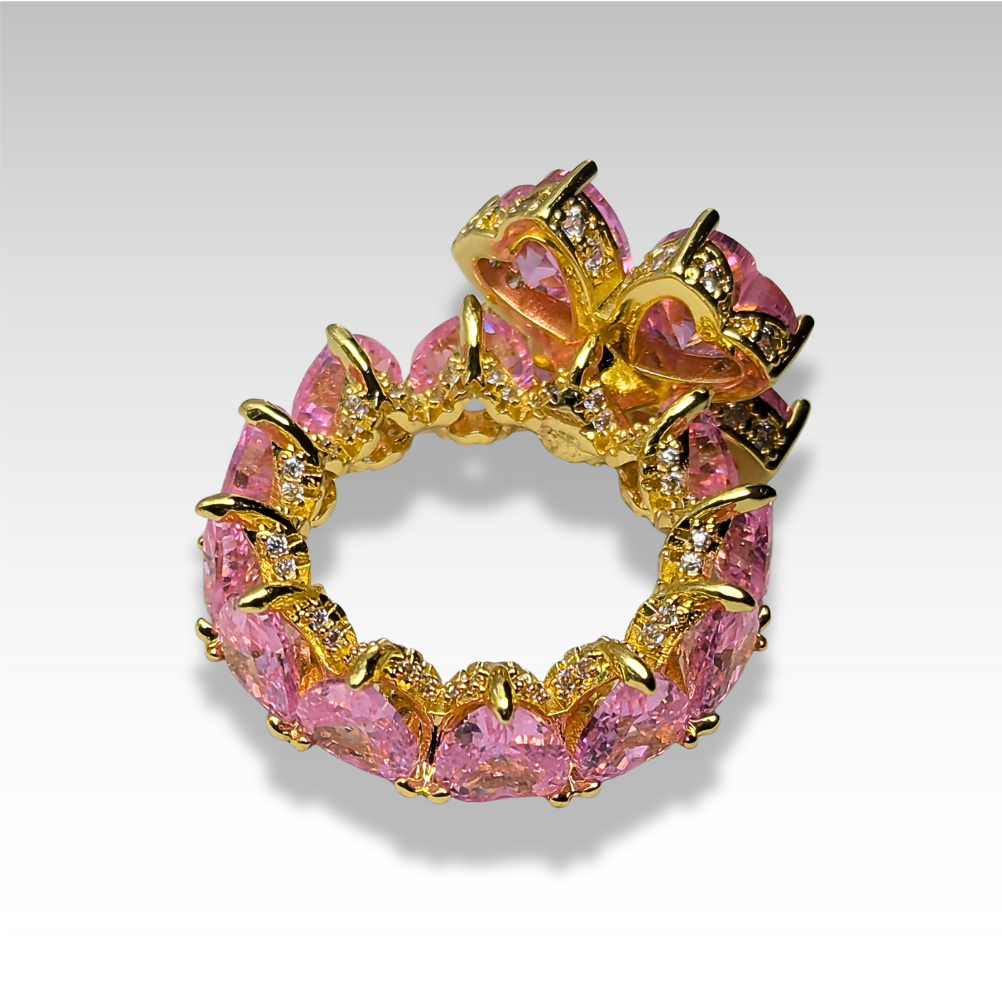 Signature Icy Clover Ring Golden Bloom