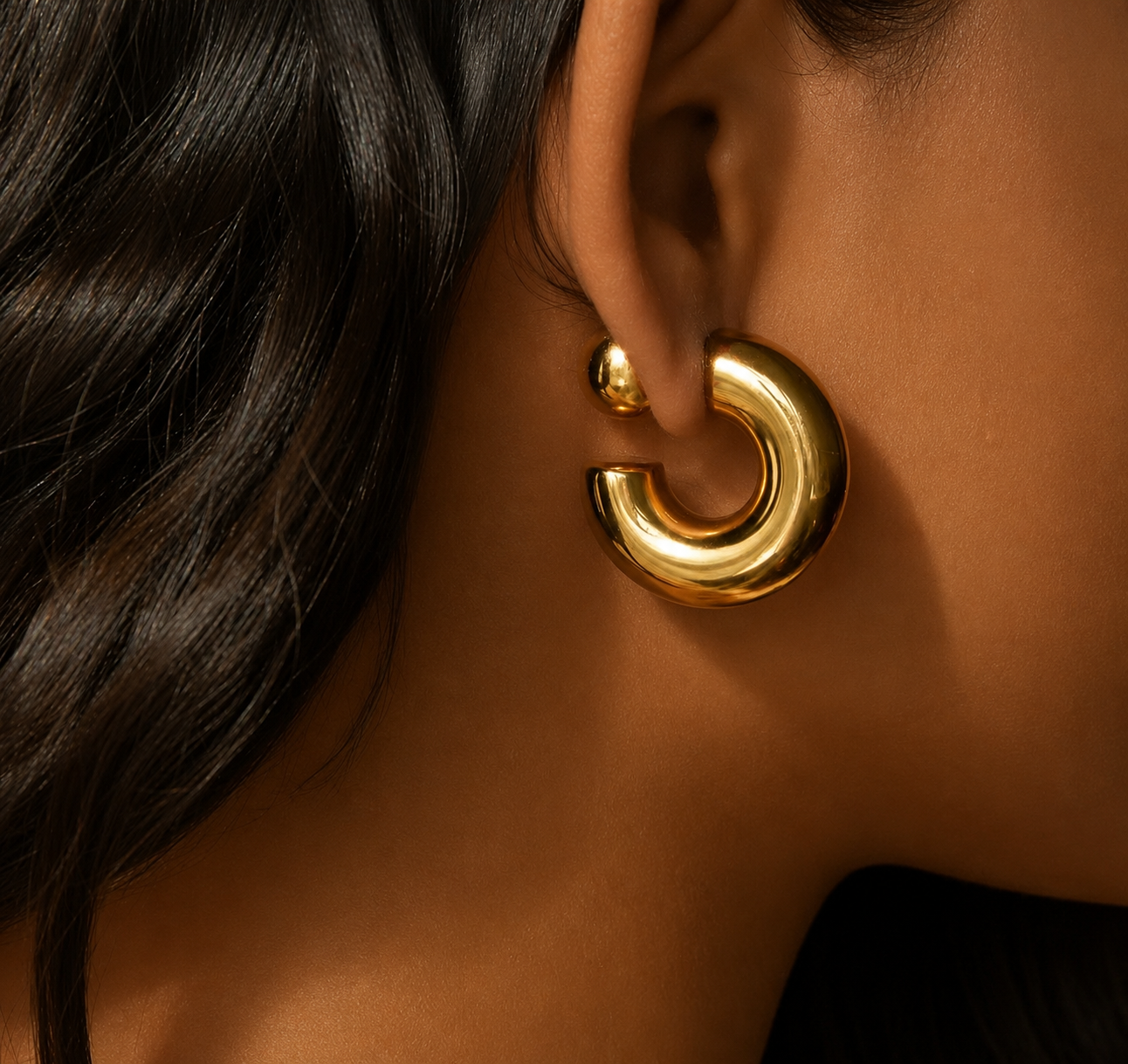Gilded Halos Gold Earrings