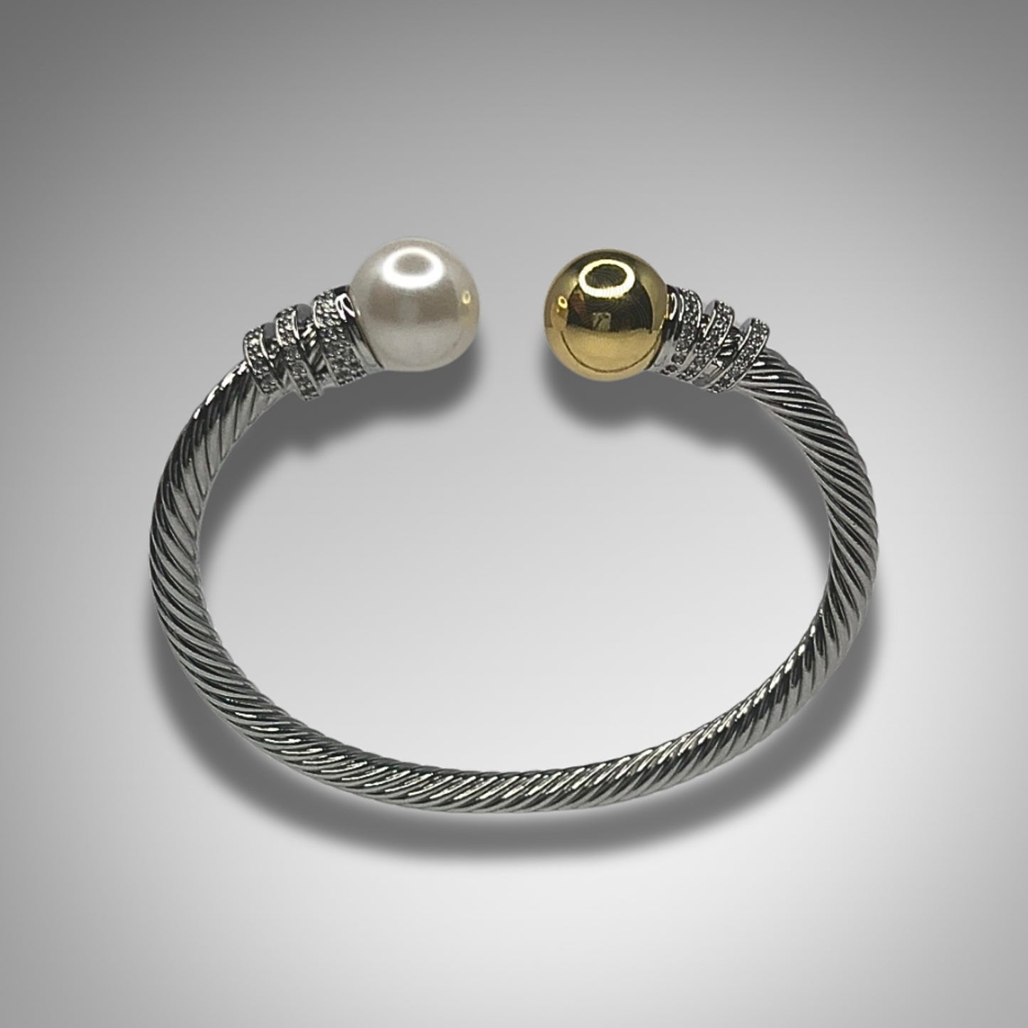 Twisted Pearl Bangle