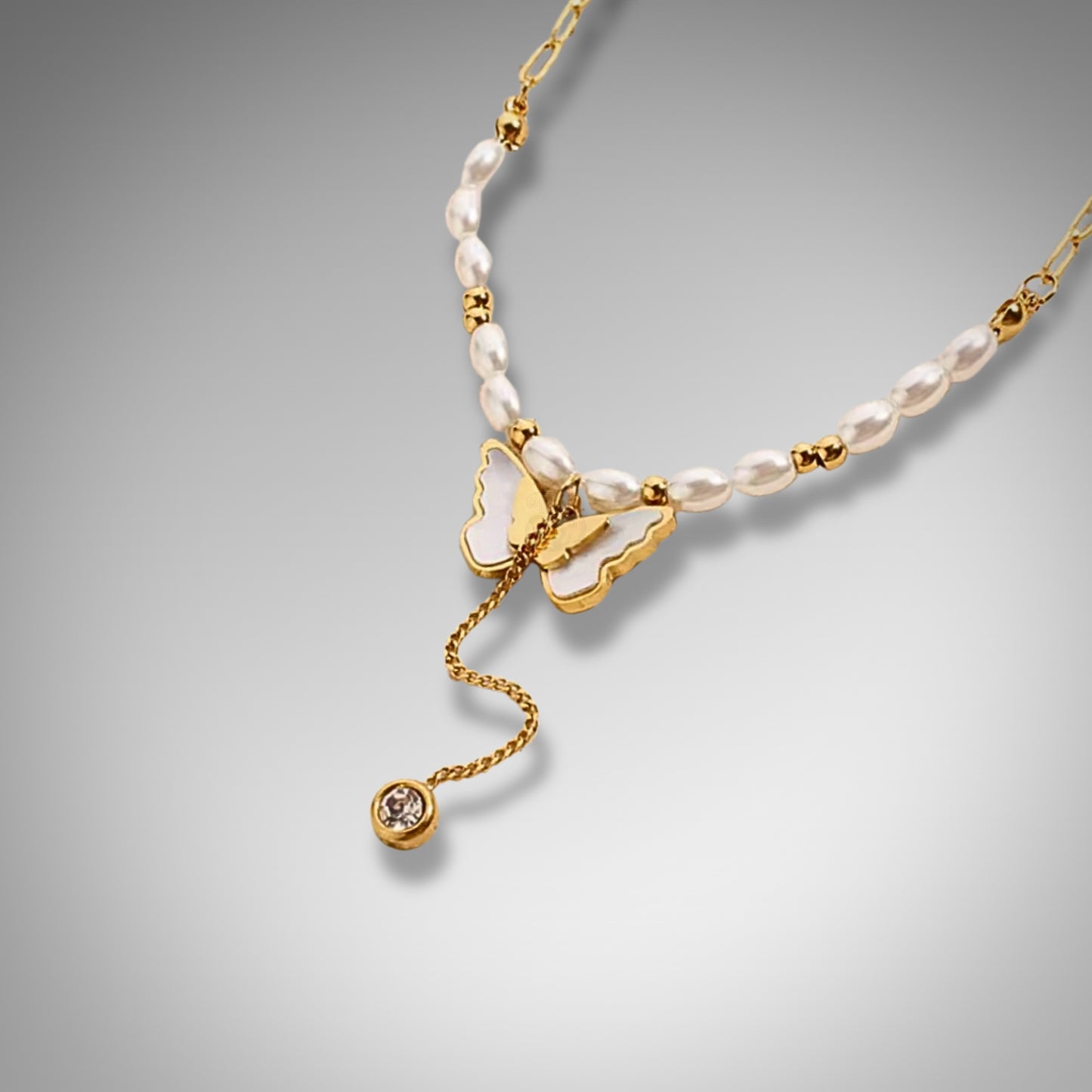 Pearl Butterfly Necklace