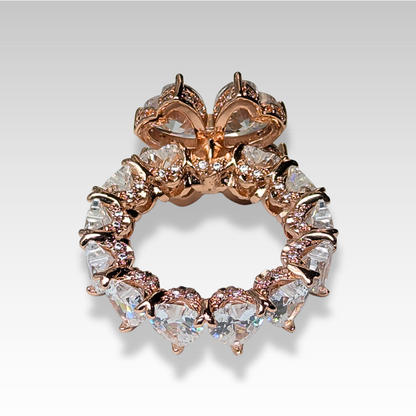 Signature Icy Clover Ring Rose Petal