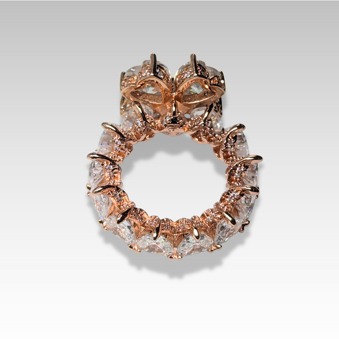 Signature Icy Clover Ring Rose Petal