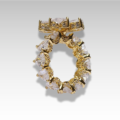 Signature Icy Clover Ring Crystal Bloom