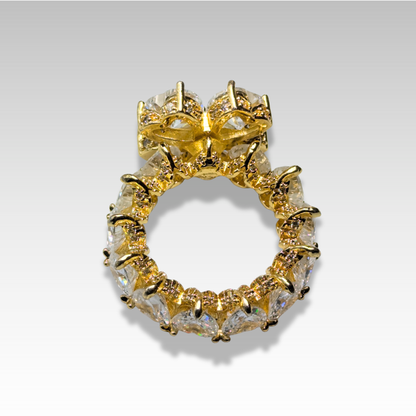 Signature Icy Clover Ring Crystal Bloom