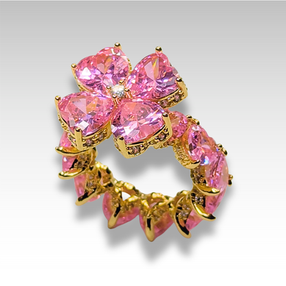 Signature Icy Clover Ring Golden Bloom