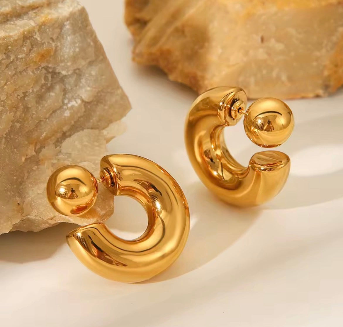 Gilded Halos Gold Earrings