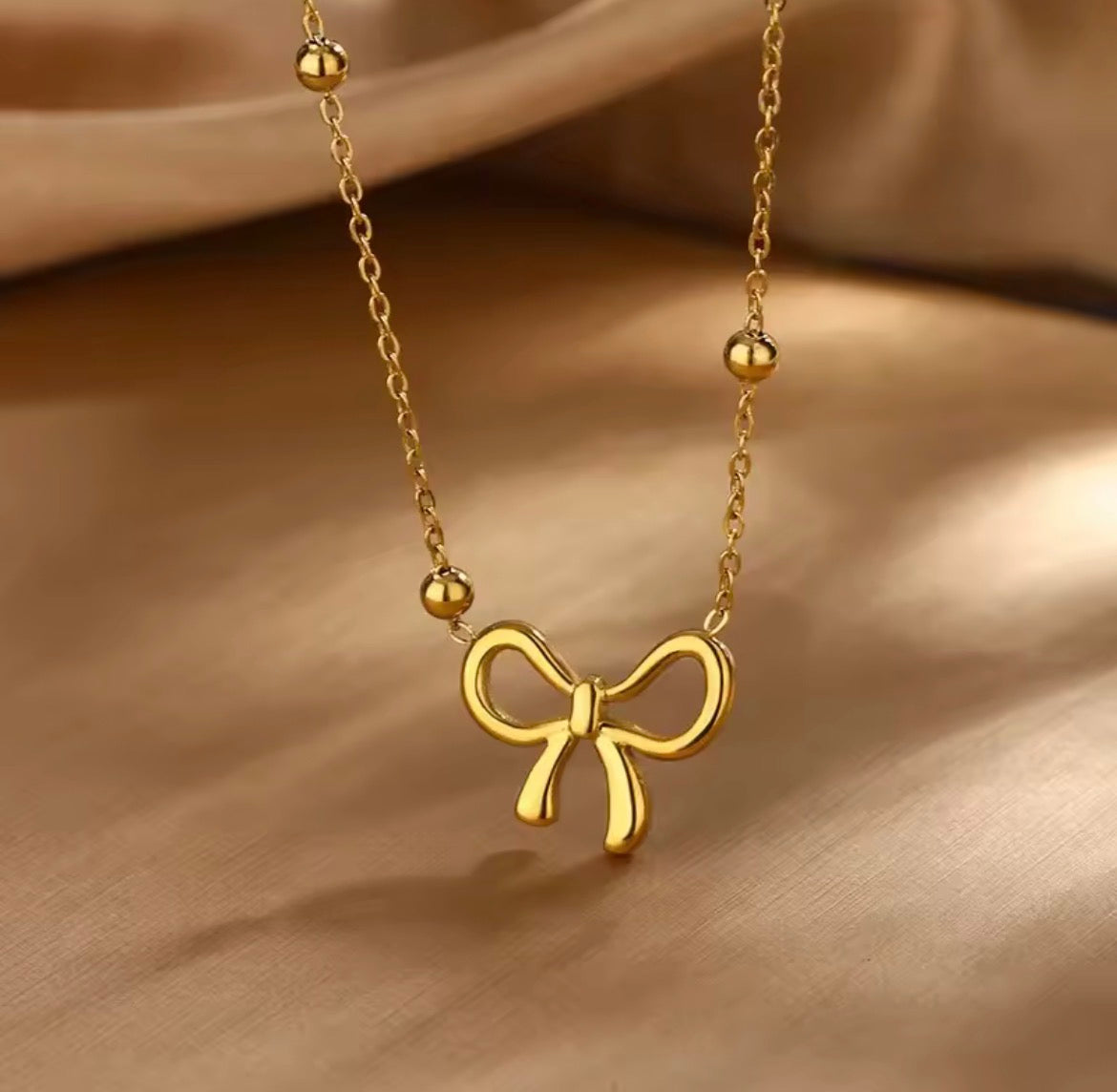 Adorned Bow Necklace